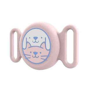 For AirTag Pet Collar Locator Silicone Life Waterproof Protective Case(Pink)