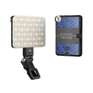 60 LEDs Rechargeable Clip Fill Light With Front & Back Clip Adjusted 3 Light Modes For Phone, Spec: A Type Blue