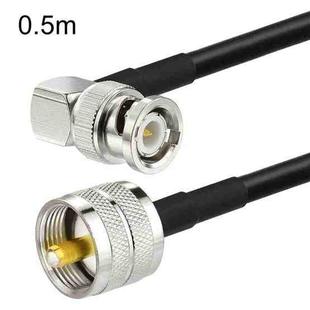 0.5m BNC Male Right Angle To UHF PL259 Male RG58 Coaxial Cable
