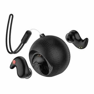 In-Ear Small Coconut Ball Stereo Bluetooth Earphones With Charging Compartment(Black)