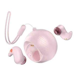 In-Ear Small Coconut Ball Stereo Bluetooth Earphones With Charging Compartment(Pink)