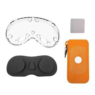 For Apple Vision Pro 4 In 1 Kit Lens Cover Battery Protection Case Accessories, Spec: B Style Orange