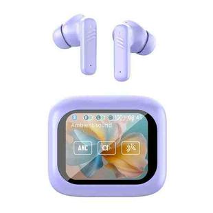 LX-10 Full-Color Touch Screen ANC+ENC Dual Noise Reduction In-Ear Wireless Bluetooth Earphone(Purple)