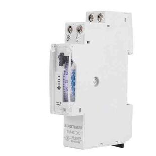 SINOTIMER  TM610C 110-250V 16A Quartz Mechanical Timer 24 Hours Programmable Din Rail Relay