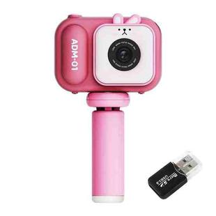 2.4 Inch IPS Screen 48MP Dual Lens Kids Digital Camera Mini Video Camera With 32G TF Card Pink Bunny