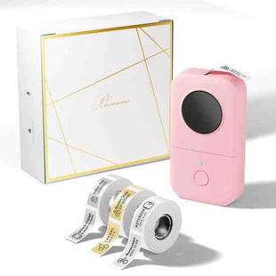 Phomemo D30 Thermal Label Printer Portable Bluetooth Mini Label Maker Machine With 3 Rolls Paper Pink