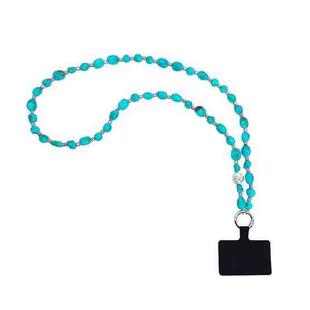 Imitation Turquoise Beaded Mobile Phone Chain Pendant, Spec: Neck Hanging 88cm