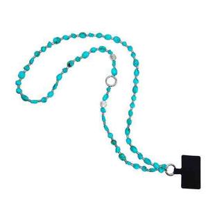 Imitation Turquoise Beaded Mobile Phone Chain Pendant, Spec: Crossbody 118cm