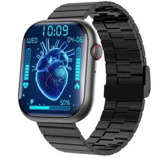 F70  2.1 Inch Screen Smart Watch With Blood Sugar/Blood Oxygen Monitoring /SOS Alarm/100+ Sports Modes, Color: Black Bamboo