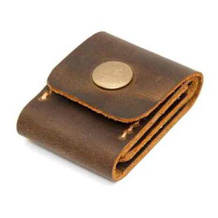 Mobile Phone SIM Card Leather Case Memory Card Case Guitar Pick Case(Brown)