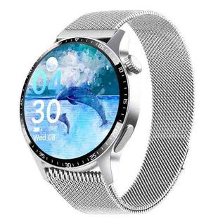 F207 Smart Watch 1.35-Inch Narrow Edge Screen Supports Bluetooth Calls / 24H Health Monitoring / 150+ Sports Modes, Color: Silver Milan