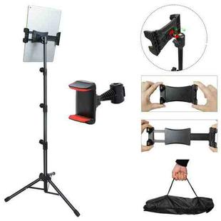 1.6m Adjustable Tablet Stand Floor-Standing Retractable Mobile Phone Tripod, Model: 313(With Cloth Bag+Sheep Head Phone Clamp)