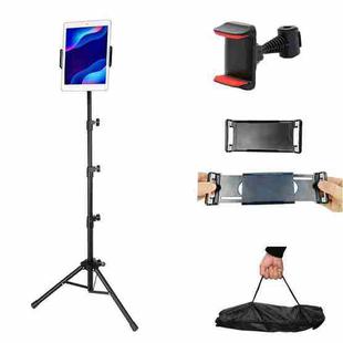 1.6m Adjustable Tablet Stand Floor-Standing Retractable Mobile Phone Tripod, Model: 316(With Cloth Bag+Sheep Head Phone Clamp)