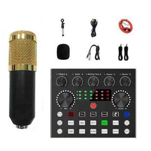 V8S Audio Mixer Live Voice Changer External Sound Card, Color: Gold Triangle Set