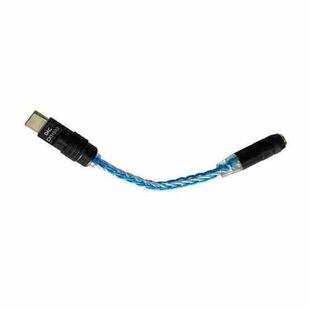 Type-C To 3.5mm Conversion Cable DAC Earphone Decoding Braided Wire, Style: Black Adapter Blue Line