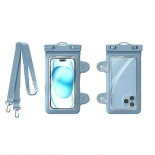 Multifunctional Mobile Phone IPX8 30m Waterproof Bag With Suction Cup And Double Hooks(Gray Blue)