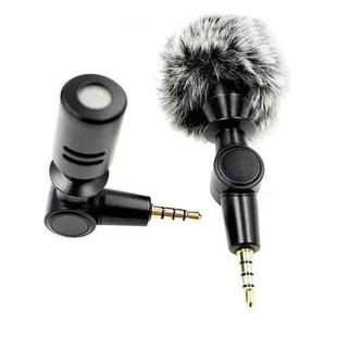 Mobile Phone Live Broadcast Microphone, Style: Pro 3.5 Straight 4-section Plug (Rabbit Fur Cover)