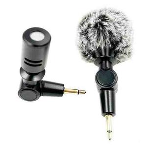 Mobile Phone Live Broadcast Microphone, Style: Pro 3.5 Straight 2-section Plug (Rabbit Fur Cover)