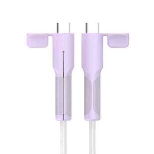 Silicone Charger Cable Protector Sleeve Anti-Break Cable Protector Case, Color: For 2 Type-C Purple