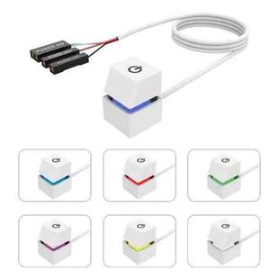 Desktop Computer Mobile Switch Computer Extension Cable Start Button, Color: White Case Colorful Light 2m Cable