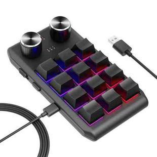 12 Keys Wired With RGB Lights Customized Office Keyboard Shortcut Keys Computer Audio Volume Control(Black)