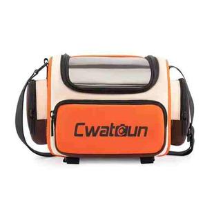 Cwatcun D121 Shoulder Crossbody Camera Bag Colorful Large Capacity Waterproof Digital Photography Bag, Color: Small Orange Red