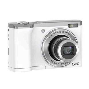 DC305X 5K/30FPS 2.8-Inch HD Shooting 5X Optical Zoom Anti-Shake Digital Camera, Color: White EU Plug