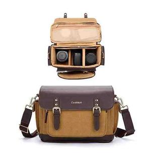 Cwatcun D127 Single Shoulder Vintage Waterproof Canvas Bag DSLR Camera Photo Bag