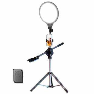 10.2 Inch Full-Screen Selfie Ring Light Tripod Set for Live Stream, Spec: 210cm Overhead Shot