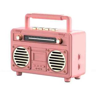 BT21 Retro USB Flash Drive FM Radio Wireless Bluetooth Speaker, Color: Pink