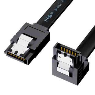 0.45m JINGHUA U510B High Speed SATA3.0 SSD Serial Cable(Black Straight To Bend)