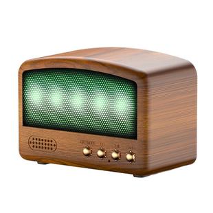 BT11-D Mini Card USB Flash Drive FM Radio Retro Wireless Bluetooth Speaker, Color: Pearwood