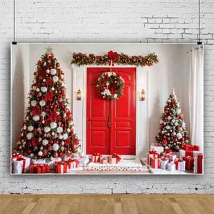 120x80cm Christmas Wreath Snow Scene Photography Background Curtain, Color: 11422037