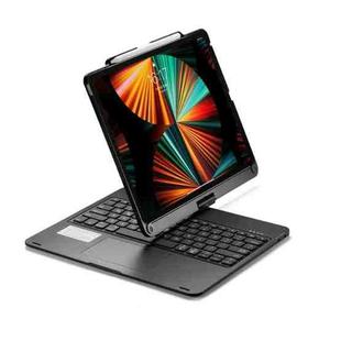 For iPad Pro 12.9 Inch 2022/2021/2020/2018 Tablet Bluetooth Touch Keyboard With Backlight 360 Degree Rotation(Black)