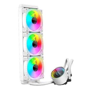 COOLMOON CM-YM-360T Computer ARGB Temperature Display Lens Multi-Platform Integrated CPU Cooler(White)