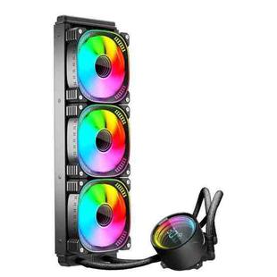 COOLMOON CM-YM-360T Computer ARGB Temperature Display Lens Multi-Platform Integrated CPU Cooler(Black)