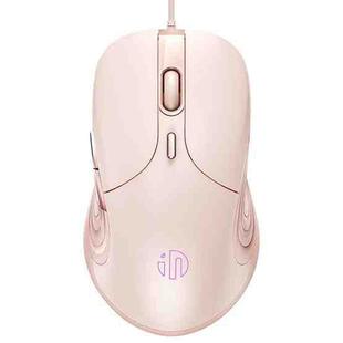 Inphic B8 Mute Light Emitting Wired Mice Home Office Gaming Computer Mouse(Milk Tea Color)