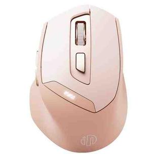 Inphic DR8 2.4G Wireless + Bluetooth 5.0/4.0 Tri-mode Charging Mute Office Gaming Computer Mouse(Milk Tea Color)