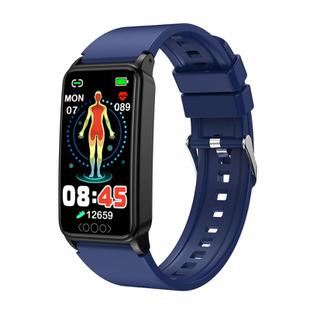 Uric Acid Blood Lipid Noninvasive Blood Sugar Heart Rate Oxygen Temperature Monitoring Smart Healthy Sports Bracelet(Blue)