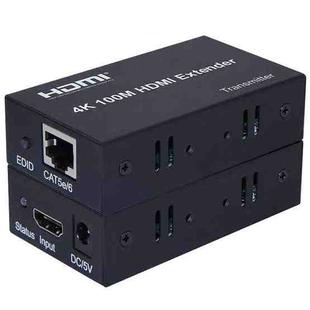 HDMI To RJ45 Single Ethernet Cable 100m Extender 4K HD Cable Signal Amplifier UK Plug(Black)