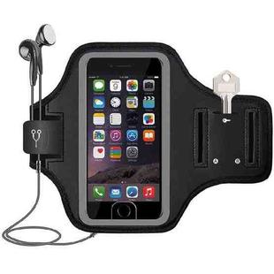 Mobile Phone Armband With Adjustable Strap & Key Pocket, Size: Medium Silver