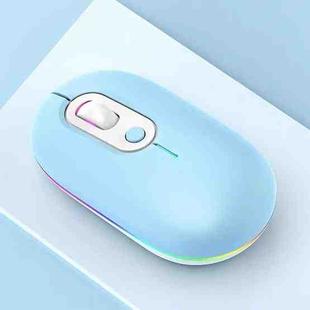 Rechargeable Illuminated Silent Wireless Mouse, Style: 2.4G Blue