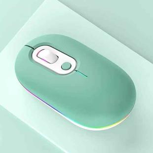 Rechargeable Illuminated Silent Wireless Mouse, Style: 2.4G Green