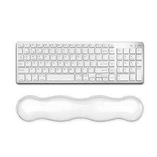 Cool Silicone Keyboard Wrist Rest Mouse Pad Relieve Wrist Fatigue, Spec: Large Transparent