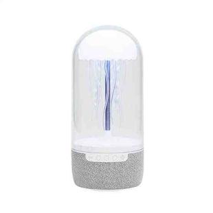 Portable Colorful Atmosphere Light Jellyfish Rhythmic Bluetooth Speaker(White)