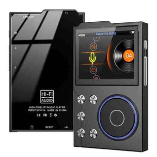 2.4 Inch HIFI Bluetooth Music Player DSD256 Mastering Sound Quality Walkman, Memory: 16GB+16GB(Black)