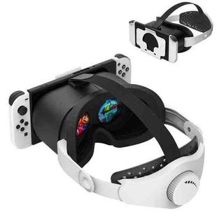 DEVASO Compatible With Switch / Switch OLED Display Game Console HD 3D VR Glasses Headband Adjustment Accessories(Black White)