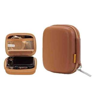 Cwatcun H45 Mini Storage Bag Small Microslice Digital Camera Bag PU Waterproof Hard Shell Bag(Brown)