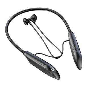 M518P Running Sports Long Standby Semi-In-Ear Neck-Hanging Digital Bluetooth Earphone(Black)