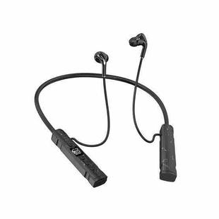 M226 Neck-Hanging In-Ear Pentatone Wired Sports Digital Display Bluetooth Earphone(Black)